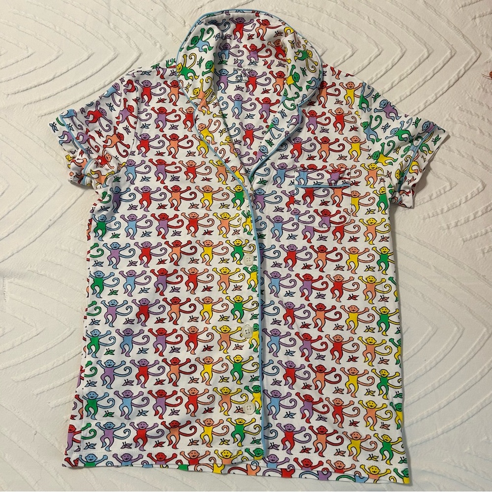 Roller Rabbit disco monkey Pajama Top